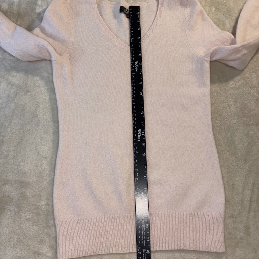 Alex Marie Cashmere Sweater Womens Medium Pink V-Neck Long Sleeve Knit Top - Picture 5 of 7